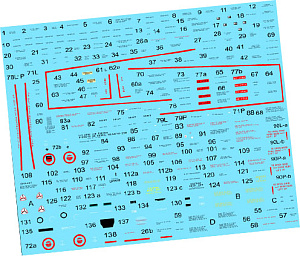 Декаль 1/48 Bell Р-39 Stenciling Part III (P-39 Q) (Colibri Decals)