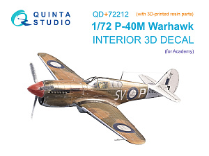 3D Декаль интерьера кабины P-40M Warhawk (Academy) (с 3D-печатными деталями)