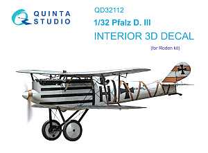 3D Декаль интерьера кабины Pfalz D.III (Roden)