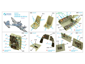 3D Декаль интерьера кабины Me 410 (Meng)