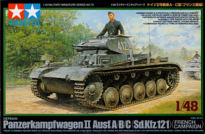 Сборная модель 1/48 Pz.Kpfw.II Ausf.A/Ausf.B/Ausf.C (Sd.Kfz.121) French Campaign (Tamiya)