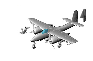 Сборная модель 1/72 Grumman F7F-3 / F-3K Tigercat single seat (FLY)