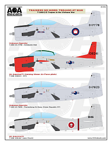 Декаль 1/32 Trojans At War - T-28 Trojans in the Vietnam War (AOA Decals)