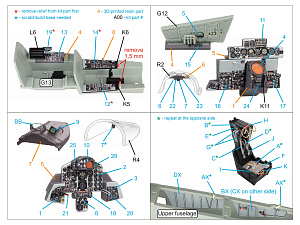 3D Декаль интерьера для F-4S Phantom II (Academy) (с 3D-печатными деталями)