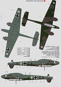 Декаль 1/32 Messerschmitt Bf-110C/Bf-110D (3) (Techmod)