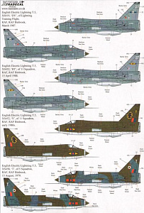Декаль 1/72 BAC/EE Lightning T.4/T.5 Part 2 (11) (Xtradecal)
