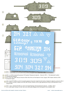 Декаль 1/72 KV-1 (w/Applique Armor) Part II (Colibri Decals)