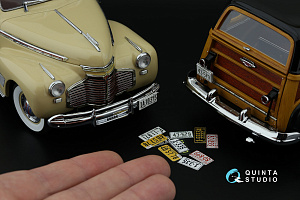 Автомобильные номера США, западные штаты, 1940-1950 (для всех моделей) (на метал. основании)