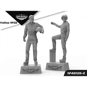 Дополнения из смолы 1/48 ПИЛОТЫ ВКС РФ (ППК-3, ЗШ-7) Набор №22-2 (Temp Models)