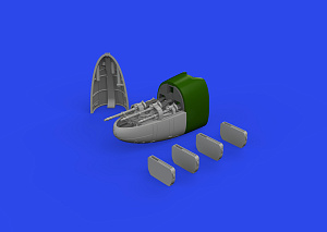 Дополнения из смолы 1/72 Носовой пулемётный отсек Messerschmitt Bf-110E (для модели Eduard kits)