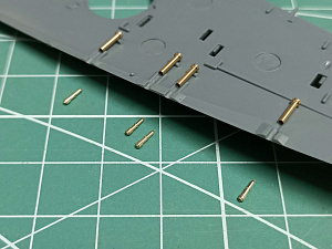 Дополнения из латуни 1/48 Spitfire Mk.Ia/IIa/Va - наконечники стволов Browning.303 (для Eduard)