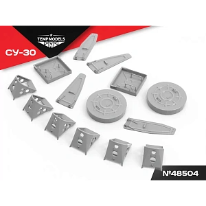 Дополнения из смолы 1/48 НАБОР ЗАГЛУШЕК И КОЛОДОК ДЛЯ СУ-30 (Temp Models)