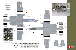 Декаль 1/32 1/72 Fairchild A-10C Heritage Hawgs TB72110 combined with TB32071 (Two Bobs)