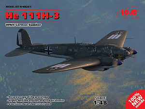 Сборная модель 1/48 Heinkel He-111H-3 WWII German Bomber (ICM)
