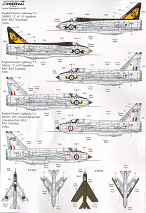 Декаль 1/72 BAC/EE Lightning T.4/T.5 Part 2 (11) (Xtradecal)