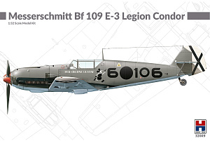 Сборная модель 1/32 Messerschmitt Bf-109E-3 Legion Condor Dragon + Cartograf + Masks (Hobby 2000)