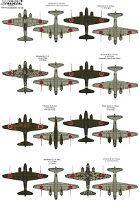 Декаль 1/48 Mitsubishi KI-21 (8) (Xtradecal)