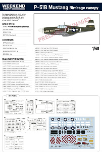 Сборная модель 1/48 North-American P-51B/C Mustang Weekend edition (Eduard kits)