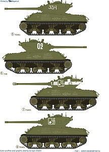 Декаль 1/35 M4A2 Sherman (76) - in Red Army II (Colibri Decals)