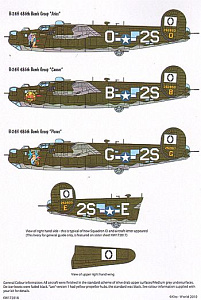 Декаль 1/72 Consolidated B-24H Liberator 834th BS (set 2) (Kits-World)