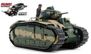 Сборная модель 1/35 Французский боевой танк B1 bis (+моторчик с редуктором) (Tamiya)
