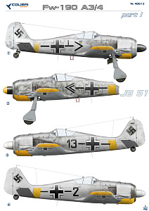 Декаль 1/48 Fw-190 A3 Jg 51 part I (Colibri Decals)