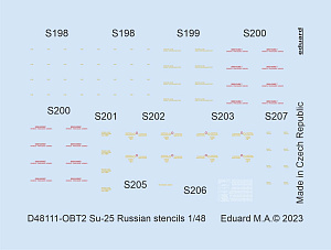 Декаль 1/48 Su-25 Russian stencils (ZVE)
