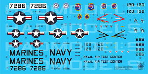 Декаль 1/72 F-4J US NAVAL Air Test Center (HAD)