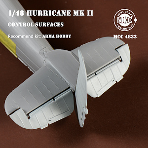 Дополнения из смолы 1/48 Набор закрылков Hawker Hurricane Mk.IIB/Mk.IIC (для модели Arma Hobby)