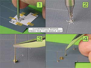 Дополнения из латуни 1/72 Focke-Wulf Fw-190A-6-A7/R11 Nightfighter — антенны FuG217 «Нептун»