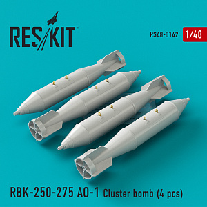 Дополнения из смолы 1/48 RBK-250-275 AO-1 Cluster bomb (4 pcs) (ResKit)