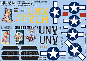 Декаль 1/48 Republic P-47 Thunderbolt 'Razorback' (Kits-World)