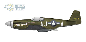 Сборная модель 1/72 North-America P-51B/P-51C Mustang (Arma Hobby)