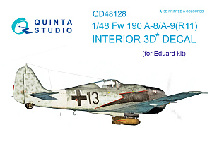 3D Декаль интерьера кабины Fw 190 A-8/A-9 (R11) (для модели Eduard)