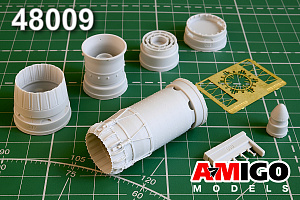 Дополнения из смолы 1/48 Сопло двигателя Р-35 МиГ-23МЛ /МЛА/ МЛД, МиГ-23П, МиГ-23МС (Amigo Models)