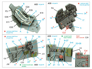 3D Декаль интерьера P-40N Warhawk (Trumpeter)