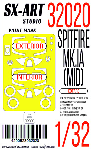 Окрасочная маска 1/32 Spitfire Mk. I (Kotare) (SX-Art)