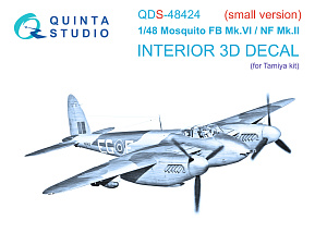 3D Декаль интерьера кабины Mosquito FB Mk.VI/NF Mk.II (Tamiya) (малая версия)