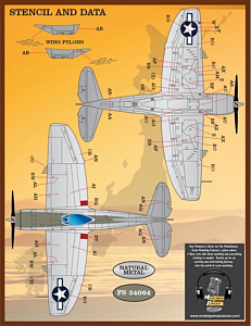 Декаль 1/48 Colors and Markings of Republic P-47N Thunderbolt (Furball Aero-Design)