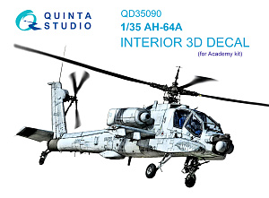 3D Декаль интерьера кабины AH-64A (Academy)