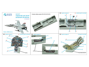 3D Декаль интерьера кабины F/A-18C late (Academy)