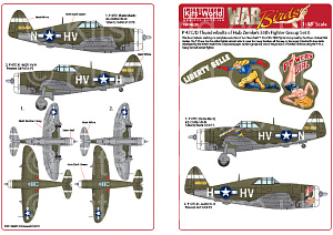 Декаль 1/48 Republic P-47D Thunderbolts razorbacks (Kits-World)