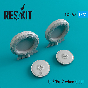 Дополнения из смолы 1/72 Polikarpov U-2/Po-2VS wheels set (ResKit)