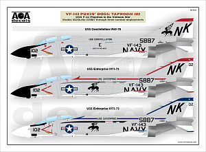 Декаль 1/32 Pukin' Dogs: Taproom 102 - USN McDonnell F-4J Phantom in the Vietnam War (AOA Decals)