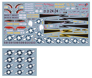 Декаль 1/72 23rd FG North-American P-51A/P-51B/P-51C & F-6C Mustang (DK Decals)