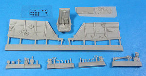 Дополнения из смолы 1/48 Кабина пилота ЛА-5ФН (для модели Zvezda) (Vector)