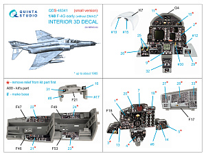 3D Декаль интерьера кабины F-4G early (Meng) (Малая версия)