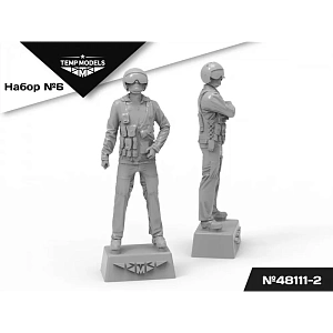 Дополнения из смолы 1/48 Пилоты ВКС РФ (НАЗ-ИР).Набор №6-2 (Temp Models)