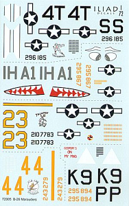 Декаль 1/72 Martin B-26B Marauder (5) (Iliad Design)