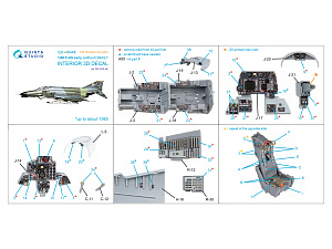 3D Декаль интерьера кабины F-4G early (Zoukei Mura SWS) (с 3D-печатными деталями)